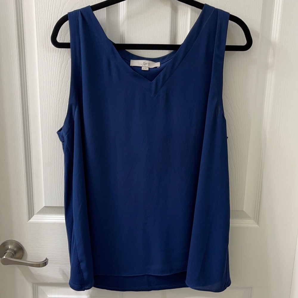 Blue tank top by LoFT